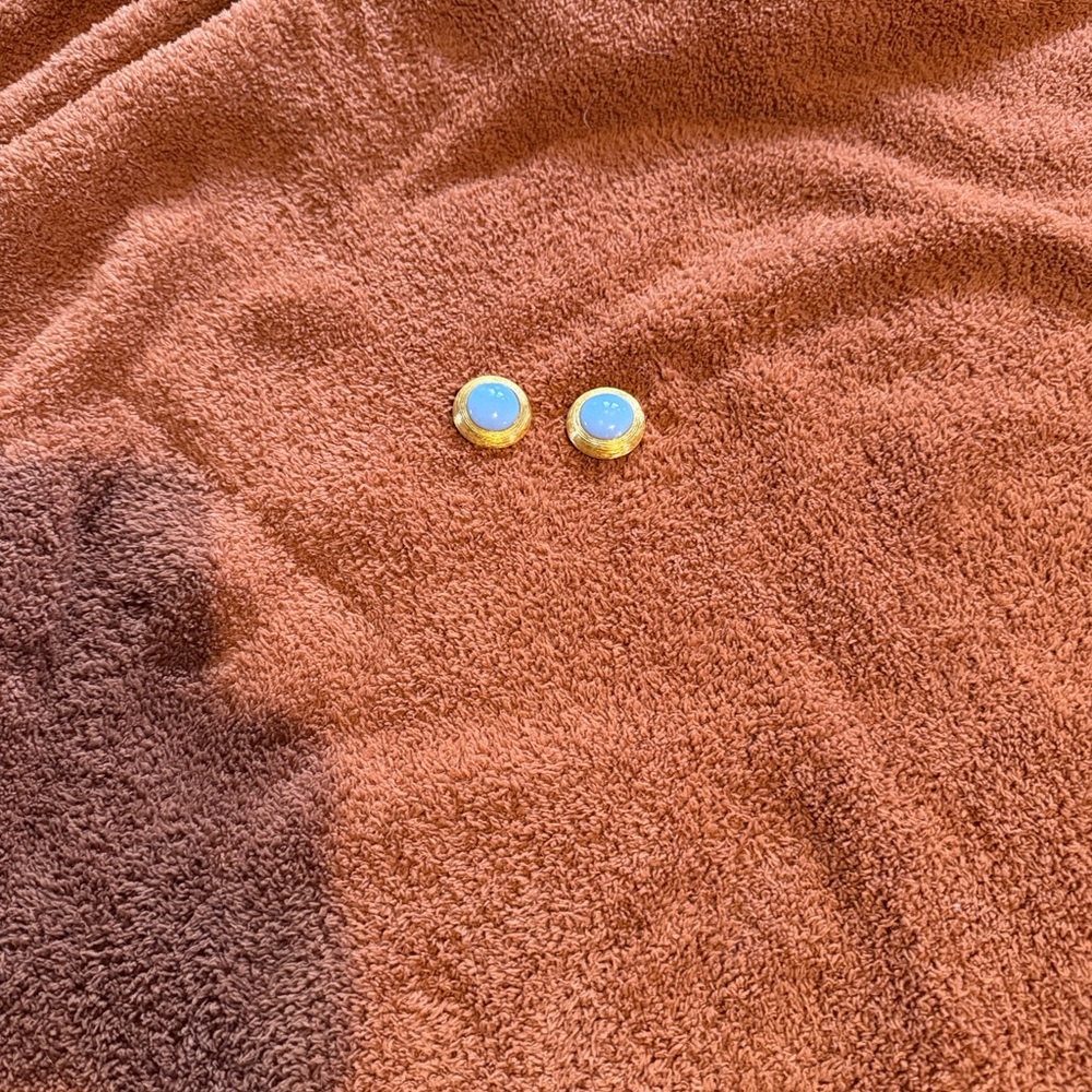 Liz Claiborne Gold and White Earrings